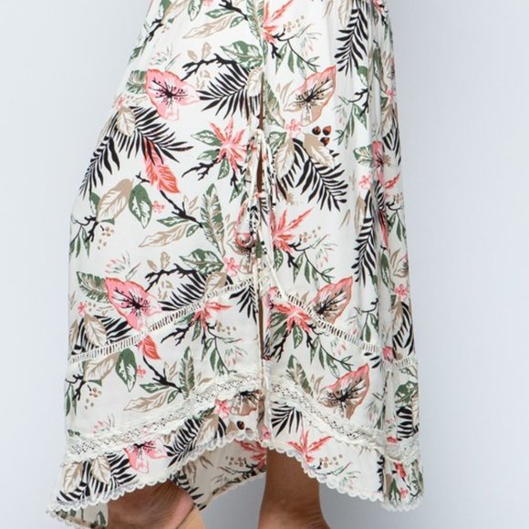 Plus Size Maxi Skirt Set 2pc-Ivory - Picture 2 of 5